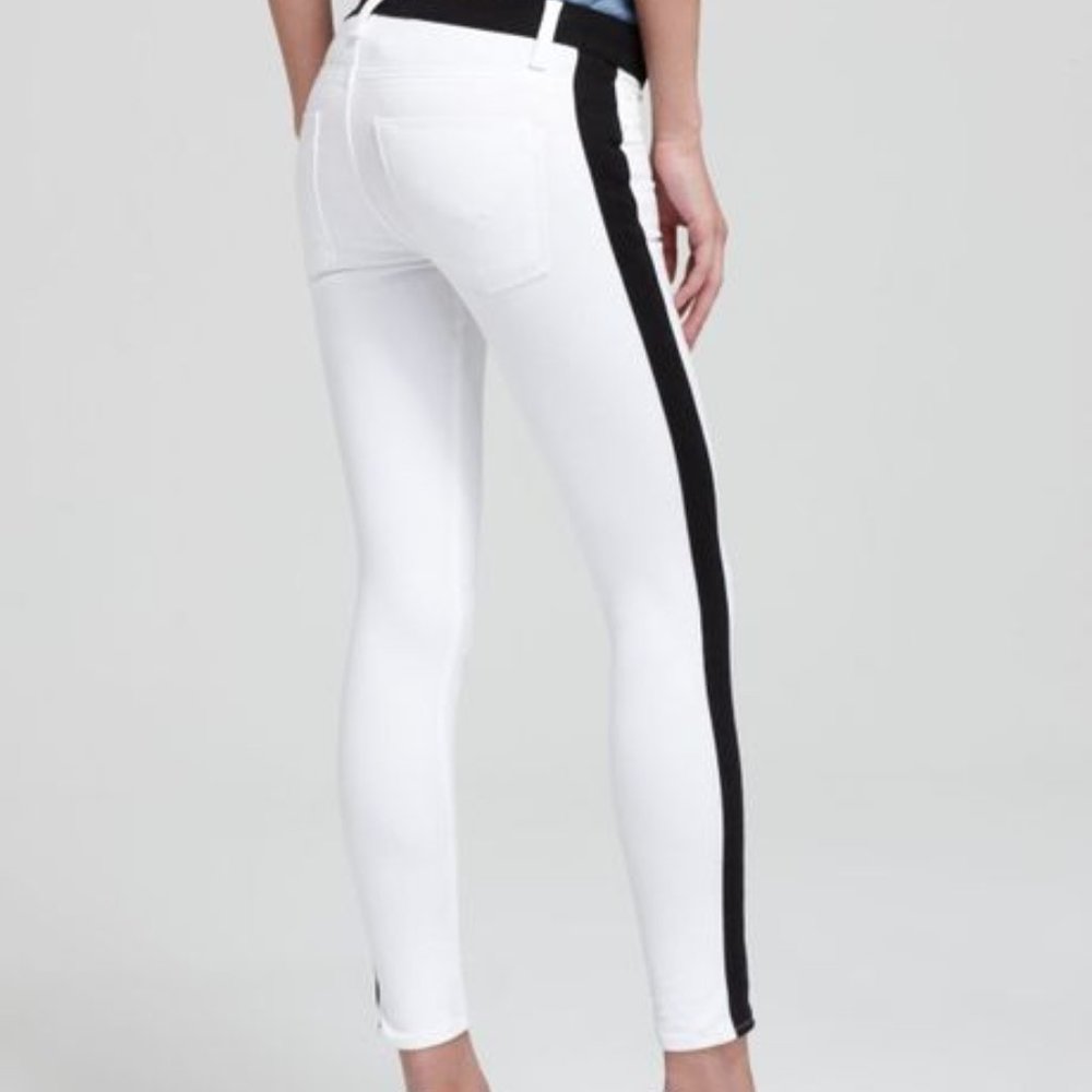 Hudson Leeloo Colorblock Super Skinny, Size 25, White